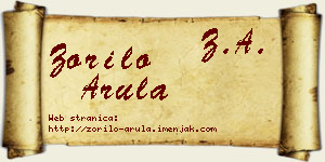 Zorilo Arula vizit kartica